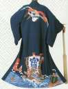 日本の歳時記・ステージ衣装・沖縄民謡衣装・2957・仕立上り　萬祝　鯛印
